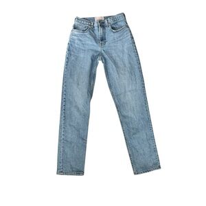 Everlane The Cheeky Jean 26 Tall High Rise Straight Leg Light Wash Denim